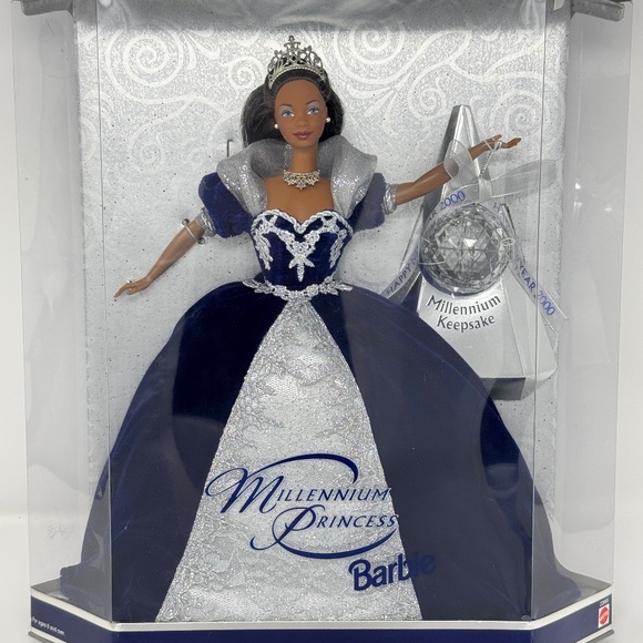 African American Millennium Princess Barbie “Happy New Year 2000” Mattel 23995 - Picture 1 of 4